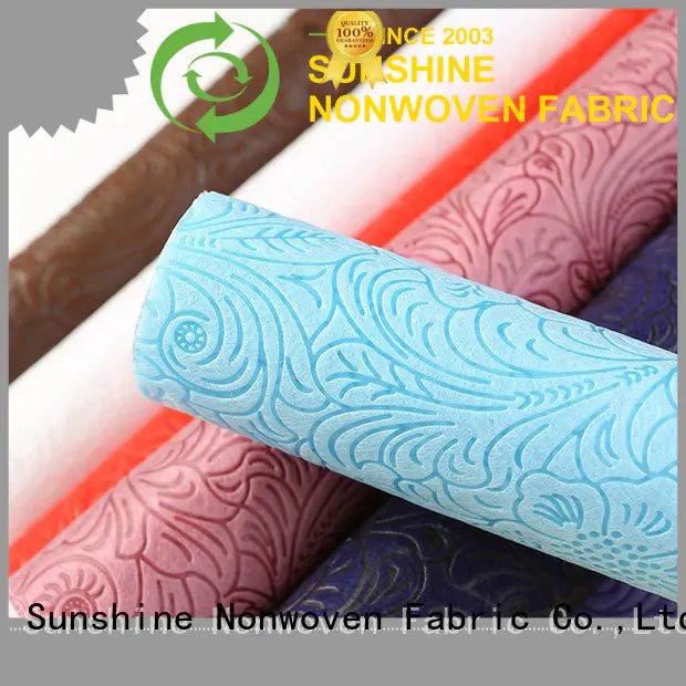 Sunshine colorful non woven embossing with good price for covers