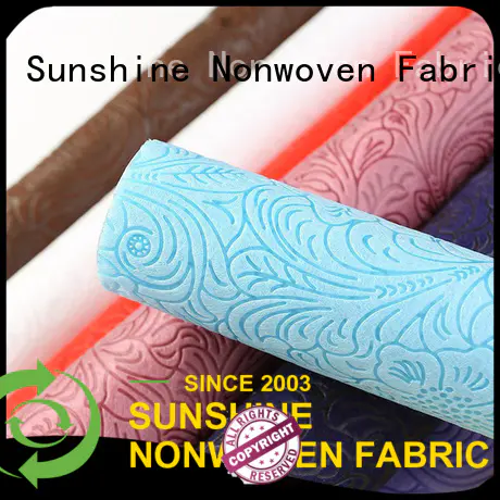 Sunshine nnon non woven embossing with good price for tablecloth