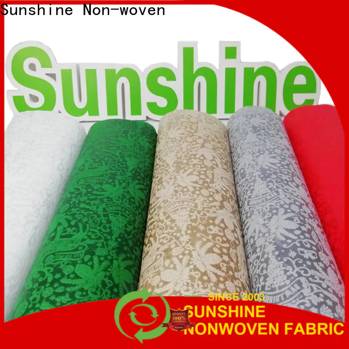 Sunshine medical embossed fabric with good price for table