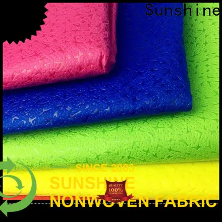 soft non woven embossing colorful design for table