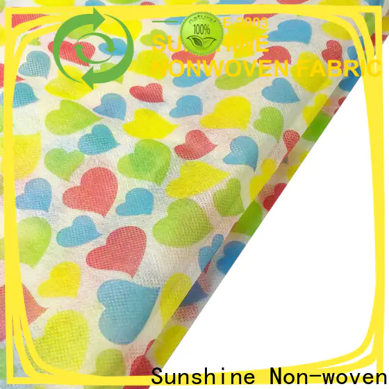 Sunshine colorful nonwoven printing factory for tablecloth