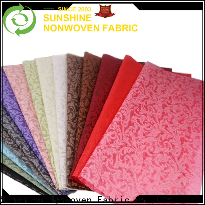 Sunshine polypropylene non woven embossing design for tablecloth