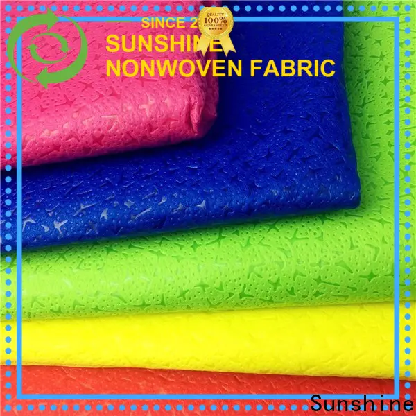 colorful non woven embossing wave manufacturer for tablecloth