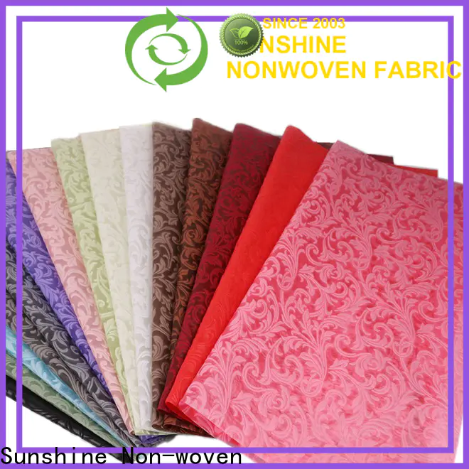 Sunshine soft non woven embossing design for covers
