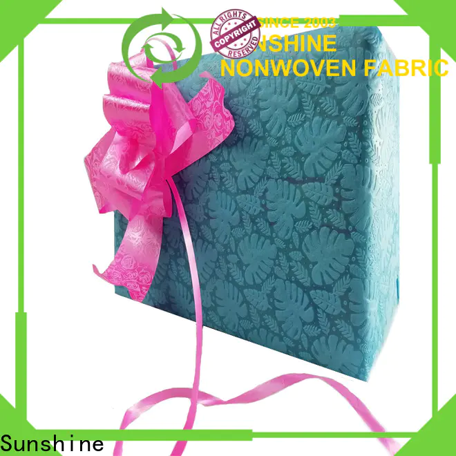 Sunshine leaf non woven embossing with good price for covers