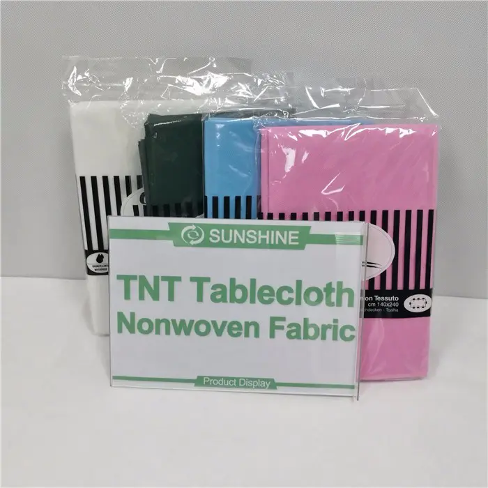 Sunshine bright non woven fabric tablecloth factory for table