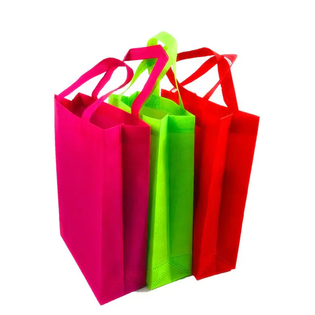 100% PP China Manufacture Biodegradable Nonwoven Customized Logo Handle Bag