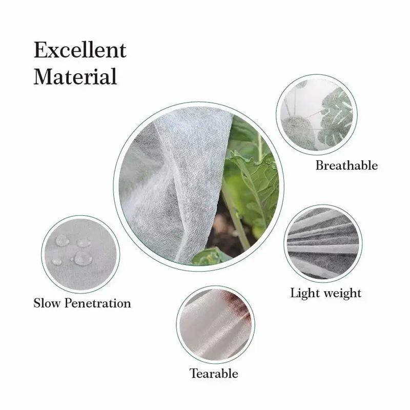 PP Nonwoven Plant Cover Bags with Drawstring