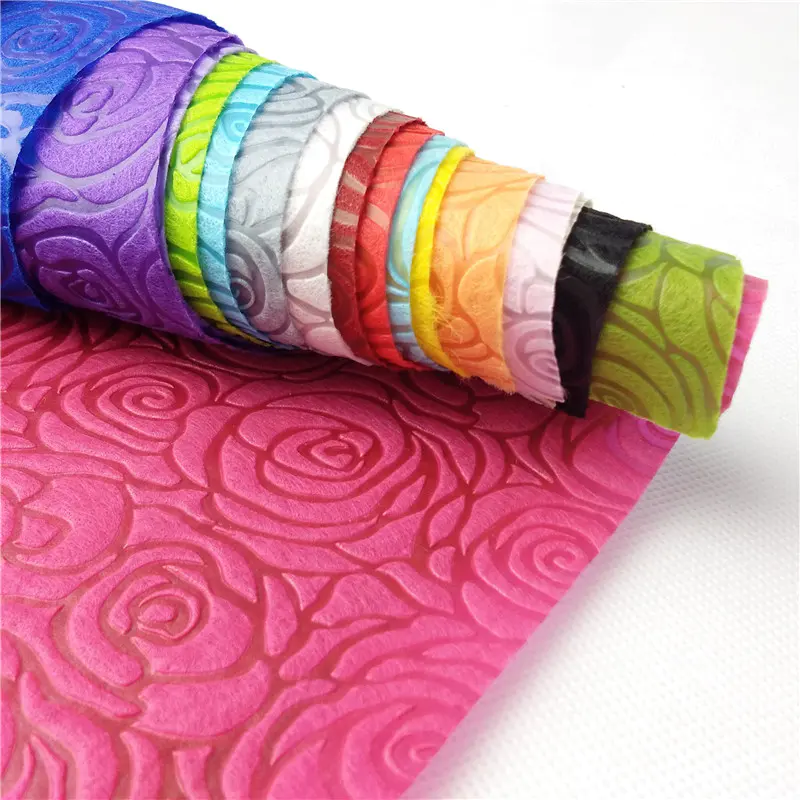 PP Non-woven Spunbond Fabric Material Embossed Rose Pattern