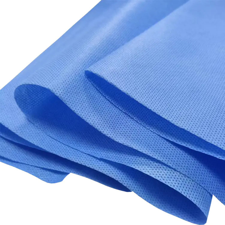 Disposable medical gown fabric water proof sms nonwoven fabric 100% polypropylene spunbond non woven