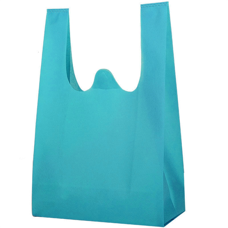 Recycled Vegetable Bag Disposable Waterproof Hot PP Spunbond Non woven T-shirt Bags