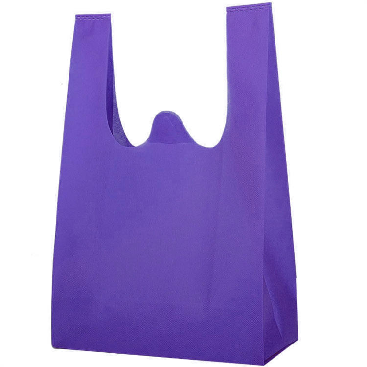 Recycled Vegetable Bag Disposable Waterproof Hot PP Spunbond Non woven T-shirt Bags