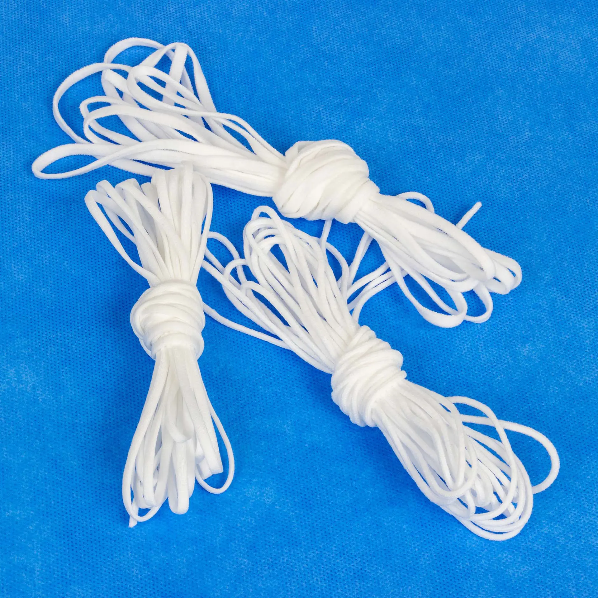 Manufacturer Fast Delivery Round/Flat Type Elastic Earloop 3mm/4mm/5mm Earloops