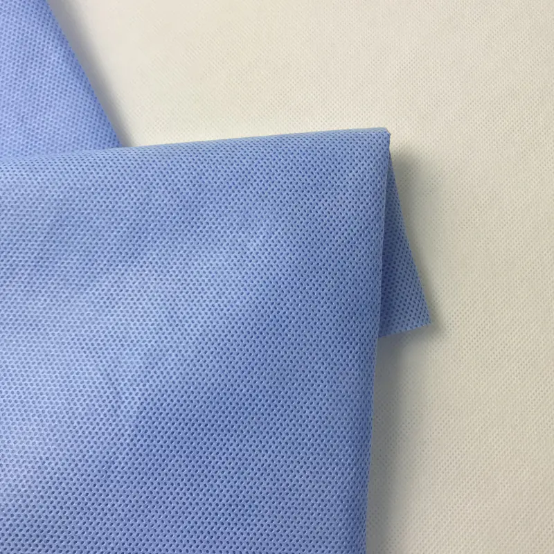 Waterproof High quality 100% PP non woven fabric SMS non woven fabric blue in 25gsm