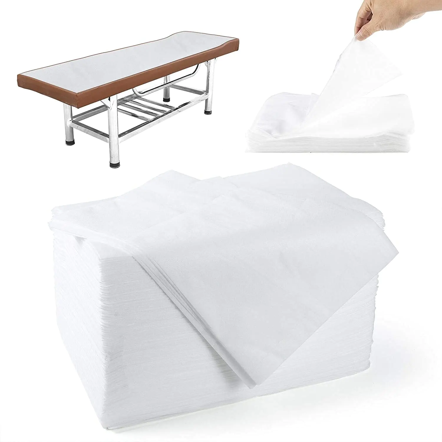 Hospital beauty salon disposable breathable physiotherapy massage nonwoven sheets 80*180CM