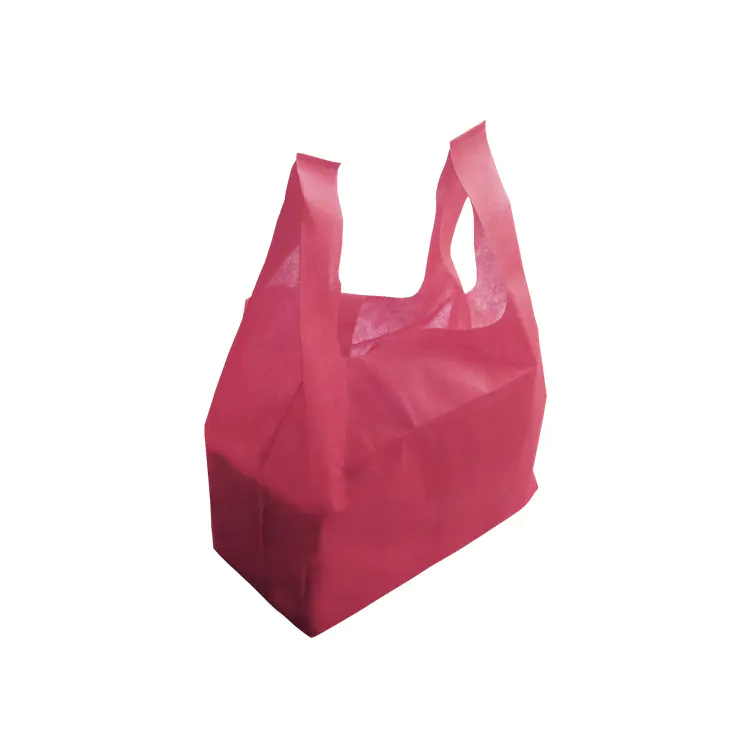 Factory stock non-woven T-shirt bags shopping bags support printing logo
