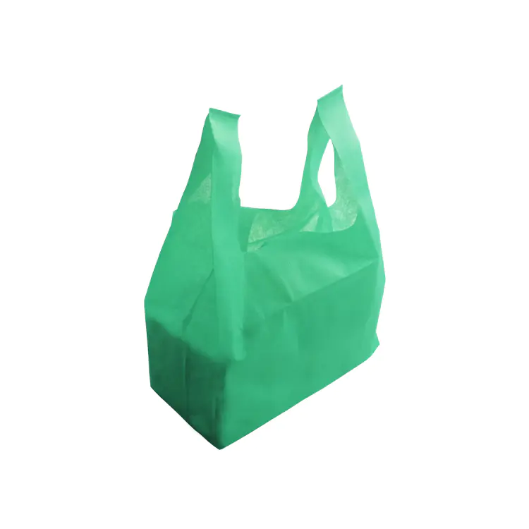 Factory stock non-woven T-shirt bags shopping bags support printing logo
