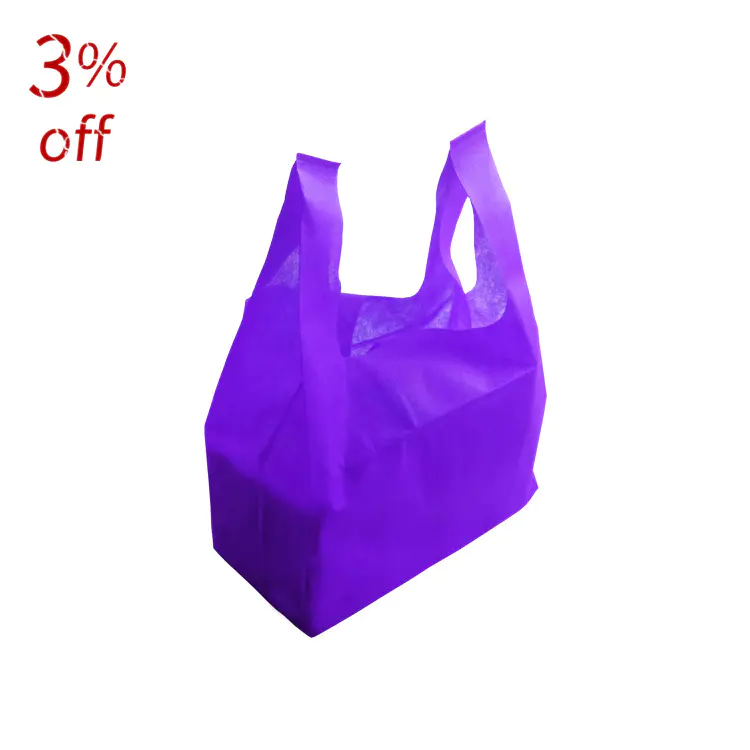 Price Off PP Nonwoven T-shirt Bag Nonwoven Vest Carrier Nonwoven Shopping Bag