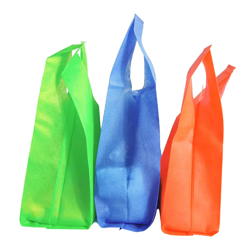 Factory direct sales large capacity support custom printing logo vest non-woven bags