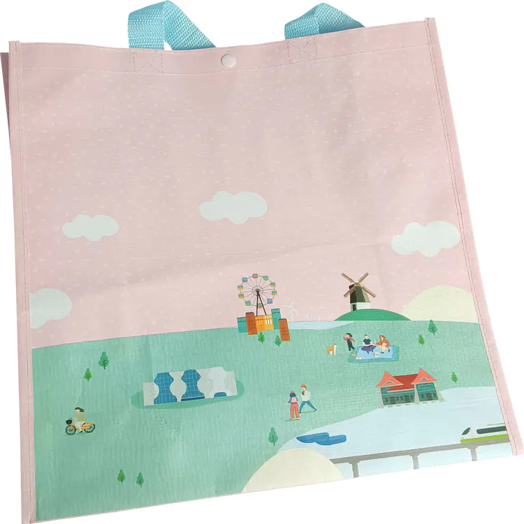 Large capacity laminated non woven tote bag laminated nonwoven bag shopping bag