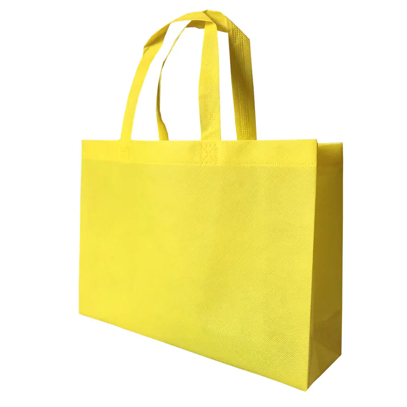 Custom Logo Printed Carry Handle Non Woven Shopping Tote Packaging Bag with Logo