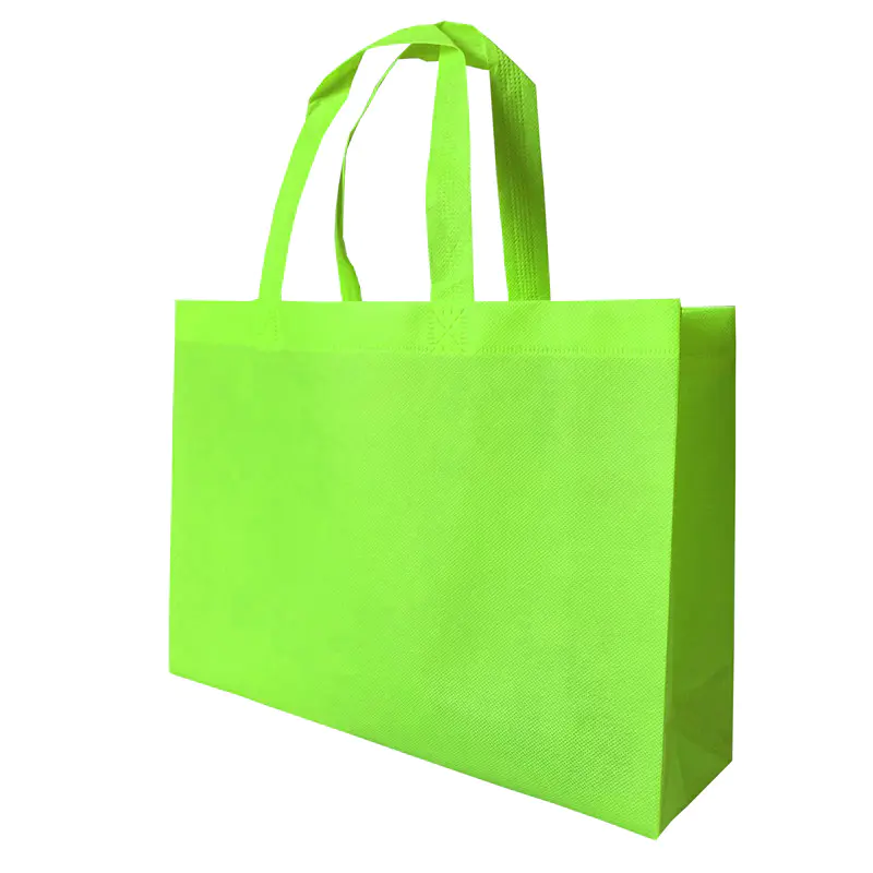 Custom Logo Printed Carry Handle Non Woven Shopping Tote Packaging Bag with Logo