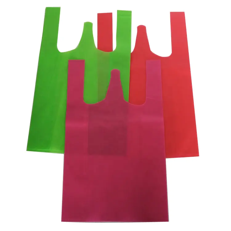 Wholesale Cheap Bulk Shopping Bags Nonwoven Shopping Custom T Shirt Bags