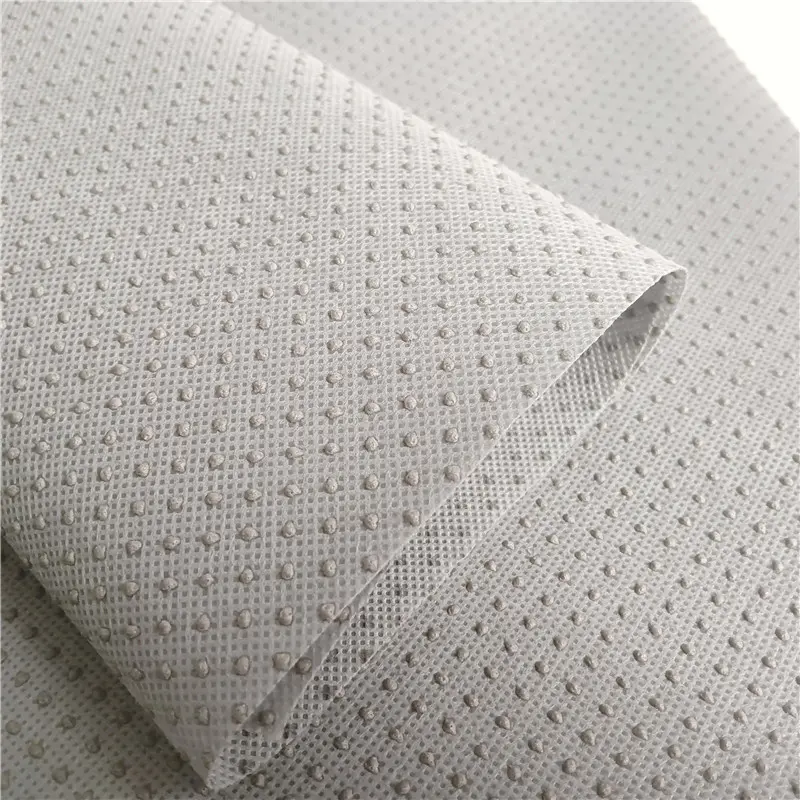 Hotel Used Slipper Nonwoven Fabric PVC Dotted Anti-Slip Non Woven slippers non-slip Non Fabric