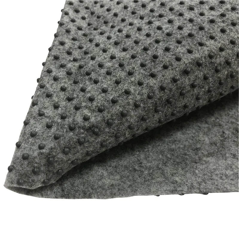 Best Quality Anti Slip Felt Fabric In Roll Carpet PVC Dots Needle punched Felt Anti Slip Mat Nonwoven Fabric for carpet base