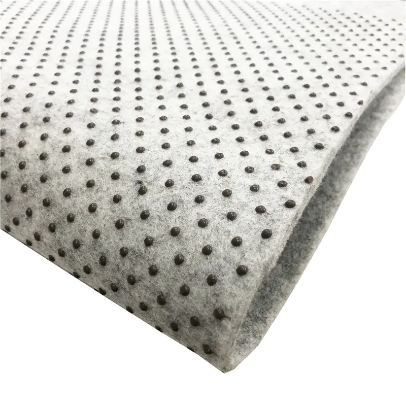 Best Quality Anti Slip Felt Fabric In Roll Carpet PVC Dots Needle punched Felt Anti Slip Mat Nonwoven Fabric for carpet base