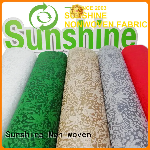 Sunshine medical non woven fabric embossing for tablecloth