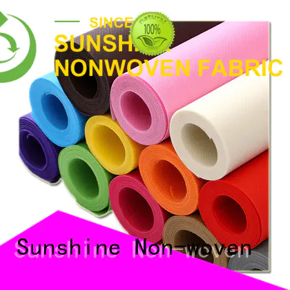 Sunshine colorful pp spunbond nonwoven fabric manufacturer for hotel