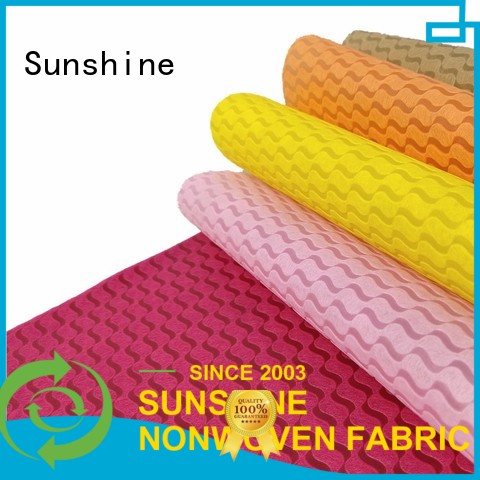 Sunshine colorful non woven embossing manufacturer for covers